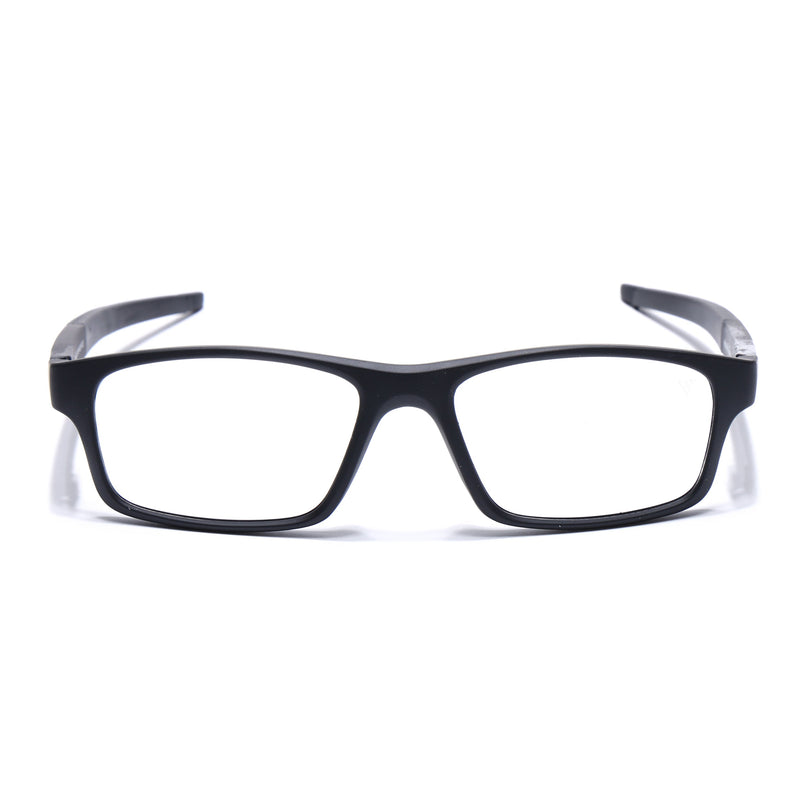 Voyage Active Black Rectangle Eyeglasses for Men & Women - MG5635-C1