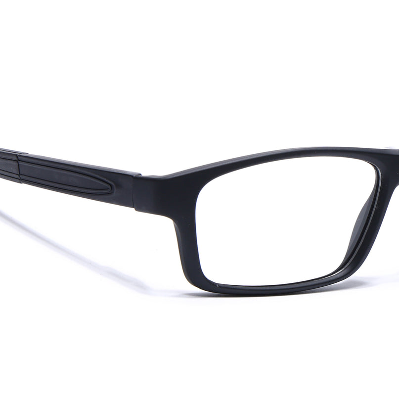 Voyage Active Black Rectangle Eyeglasses for Men & Women - MG5635-C1