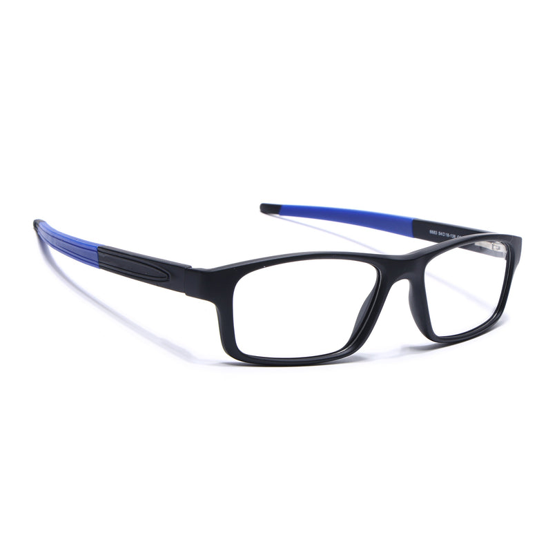 Voyage Active Black Rectangle Eyeglasses for Men & Women - MG5637-C3