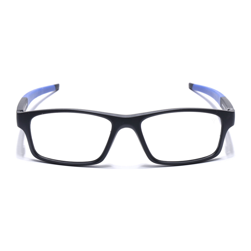 Voyage Active Black Rectangle Eyeglasses for Men & Women - MG5637-C3