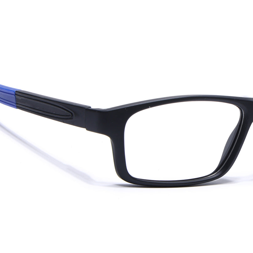 Voyage Active Black Rectangle Eyeglasses for Men & Women - MG5637-C3