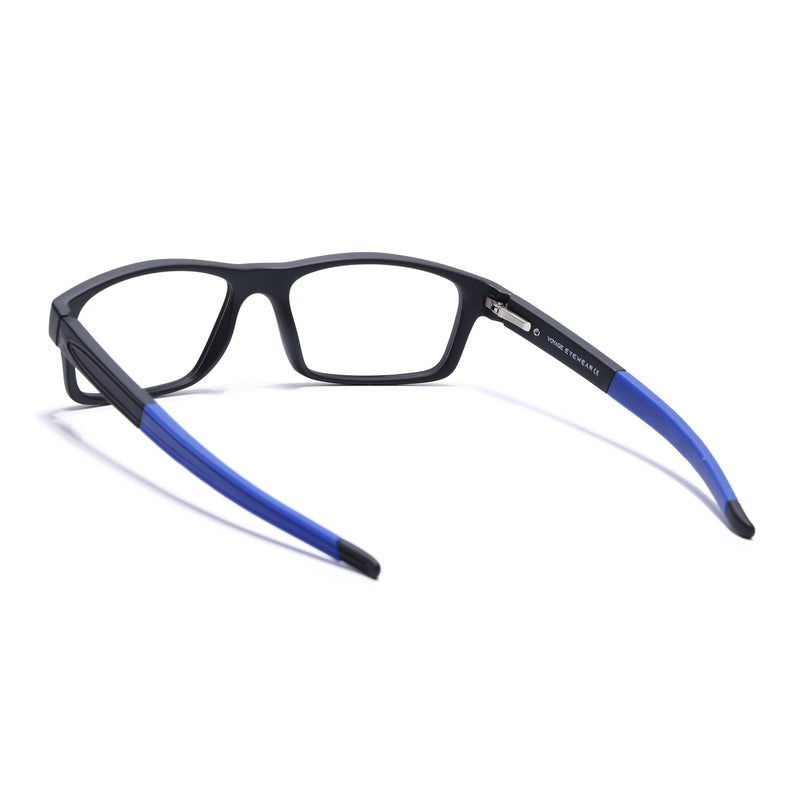 Voyage Active Black Rectangle Eyeglasses for Men & Women - MG5637-C3