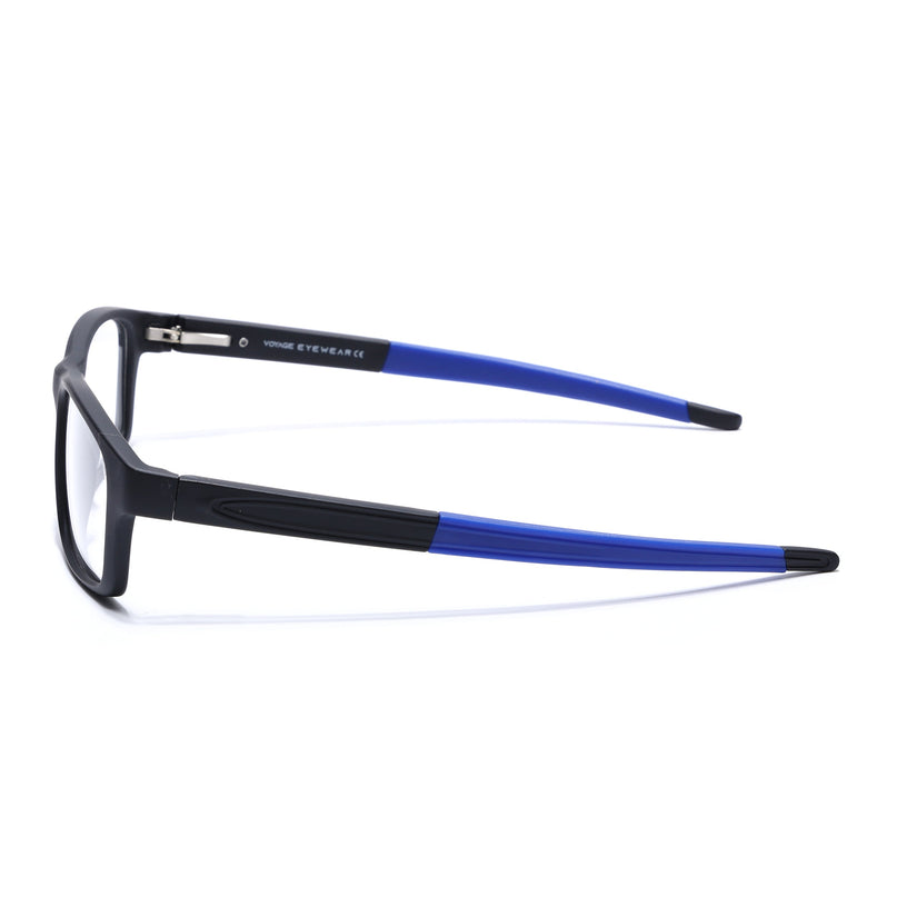 Voyage Active Black Rectangle Eyeglasses for Men & Women - MG5637-C3