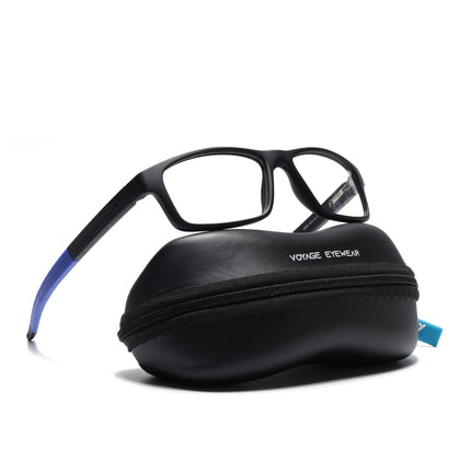 Voyage Active Black Rectangle Eyeglasses for Men & Women - MG5637-C3