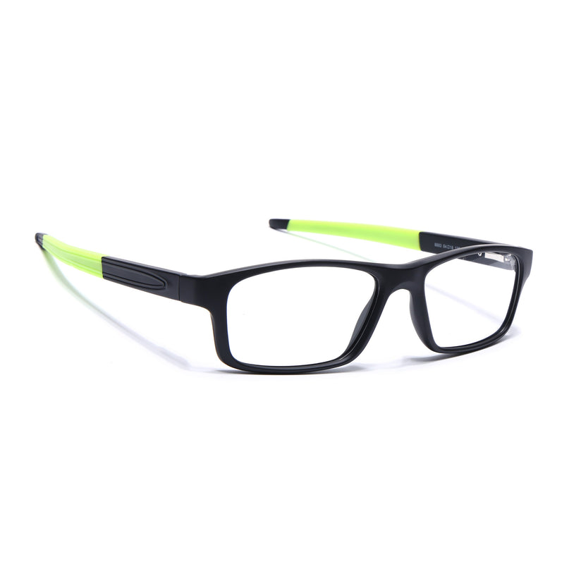 Voyage Active Black Rectangle Eyeglasses for Men & Women - MG5638-C4
