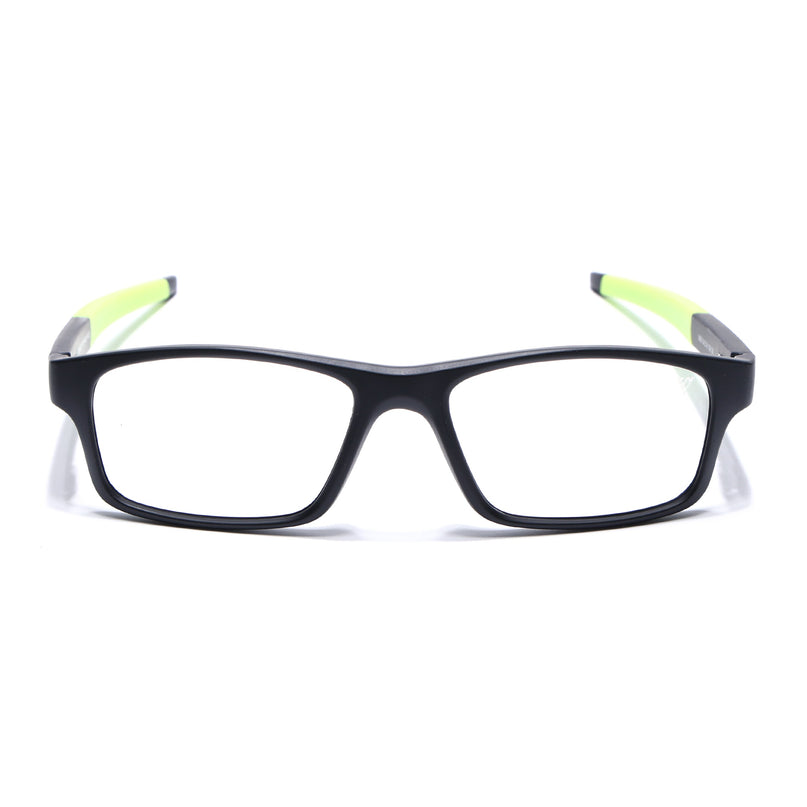 Voyage Active Black Rectangle Eyeglasses for Men & Women - MG5638-C4
