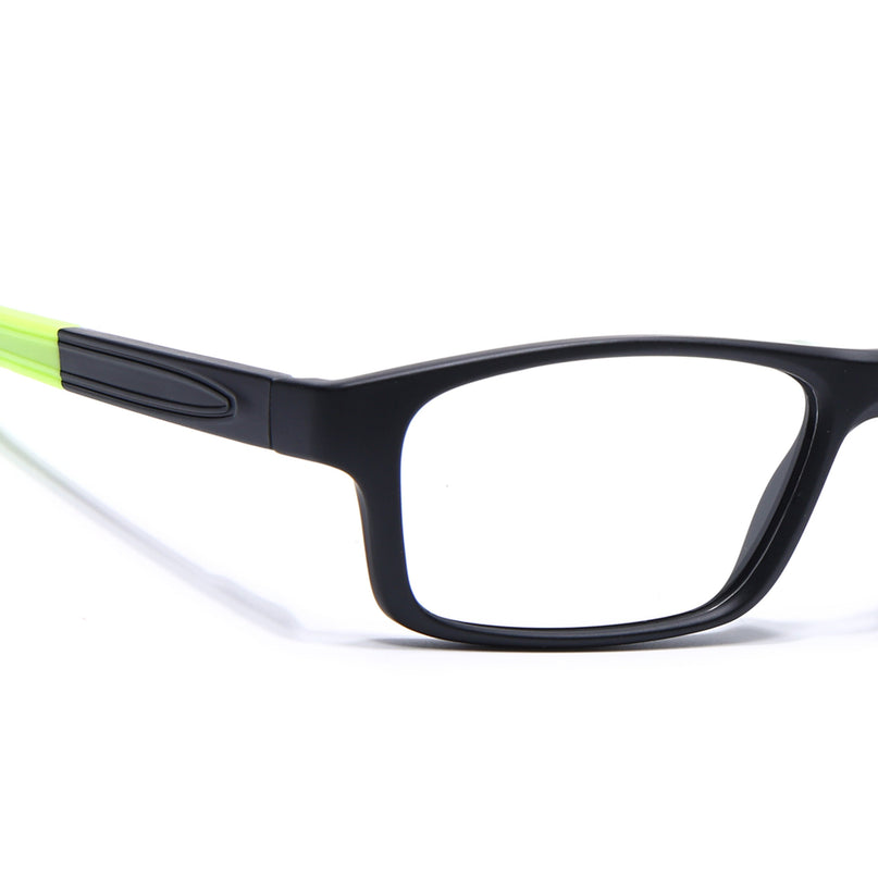 Voyage Active Black Rectangle Eyeglasses for Men & Women - MG5638-C4