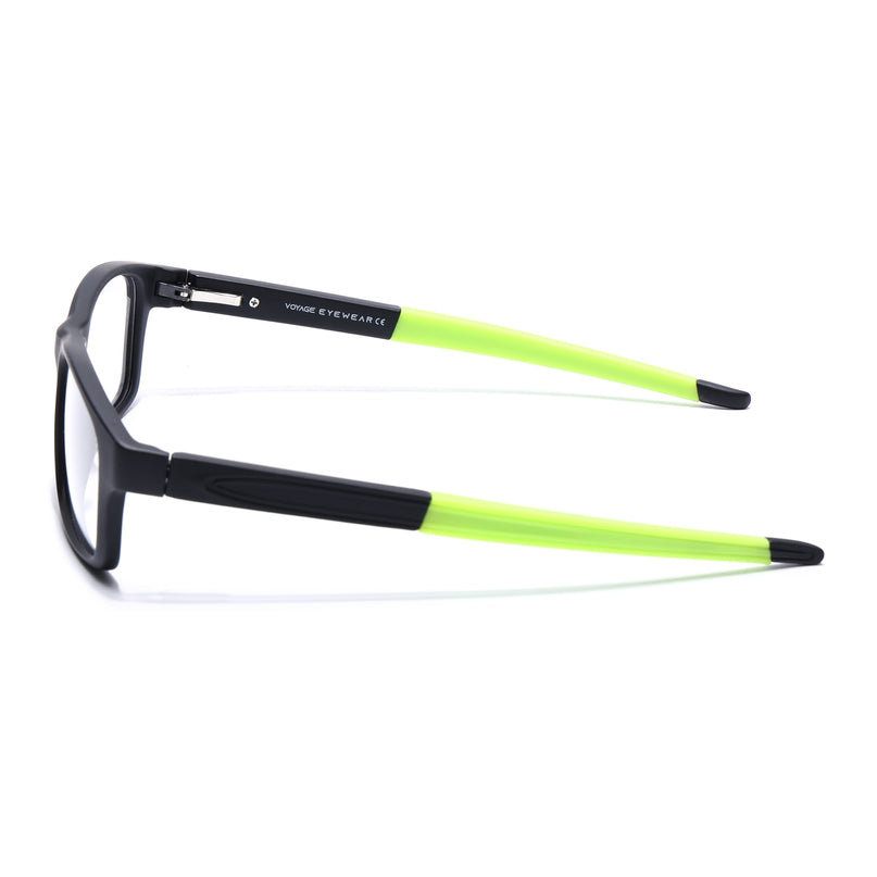 Voyage Active Black Rectangle Eyeglasses for Men & Women - MG5638-C4