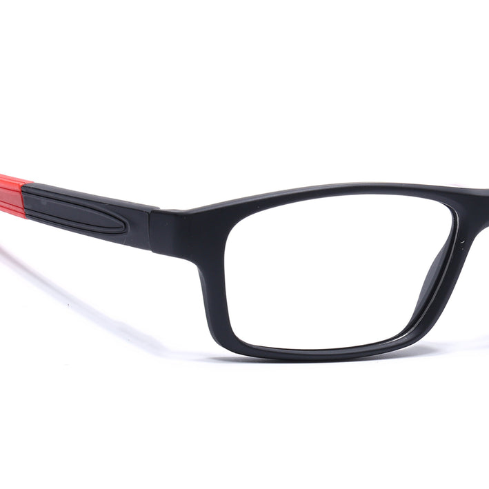 Voyage Active Black Rectangle Eyeglasses for Men & Women - MG5639-C5
