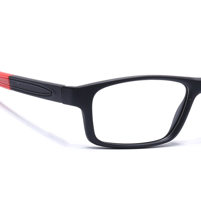 Voyage Active Black Rectangle Eyeglasses for Men & Women - MG5639-C5