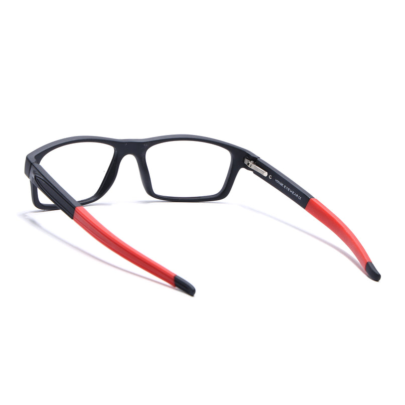 Voyage Active Black Rectangle Eyeglasses for Men & Women - MG5639-C5