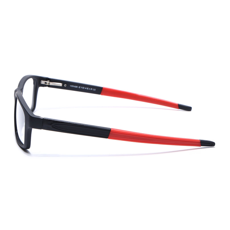 Voyage Active Black Rectangle Eyeglasses for Men & Women - MG5639-C5
