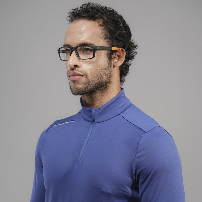 Voyage Active Black Rectangle Eyeglasses for Men & Women - MG5640-C6