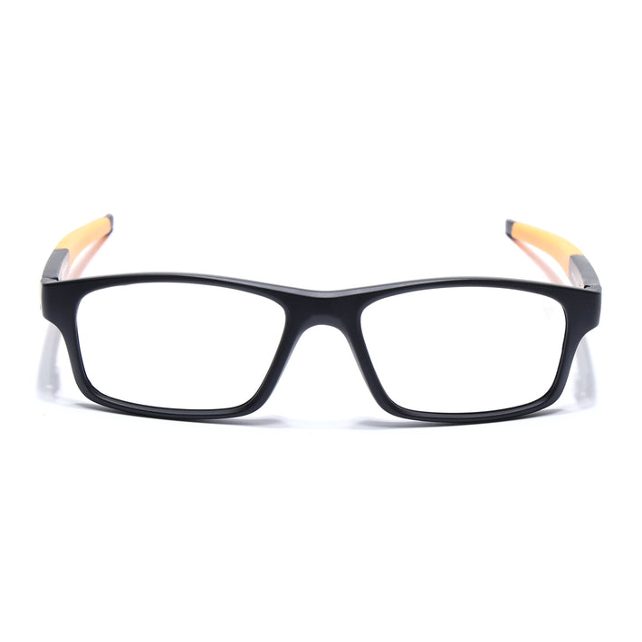Voyage Active Black Rectangle Eyeglasses for Men & Women - MG5640-C6