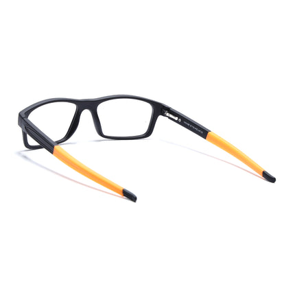 Voyage Active Black Rectangle Eyeglasses for Men & Women - MG5640-C6