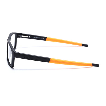 Voyage Active Black Rectangle Eyeglasses for Men & Women - MG5640-C6