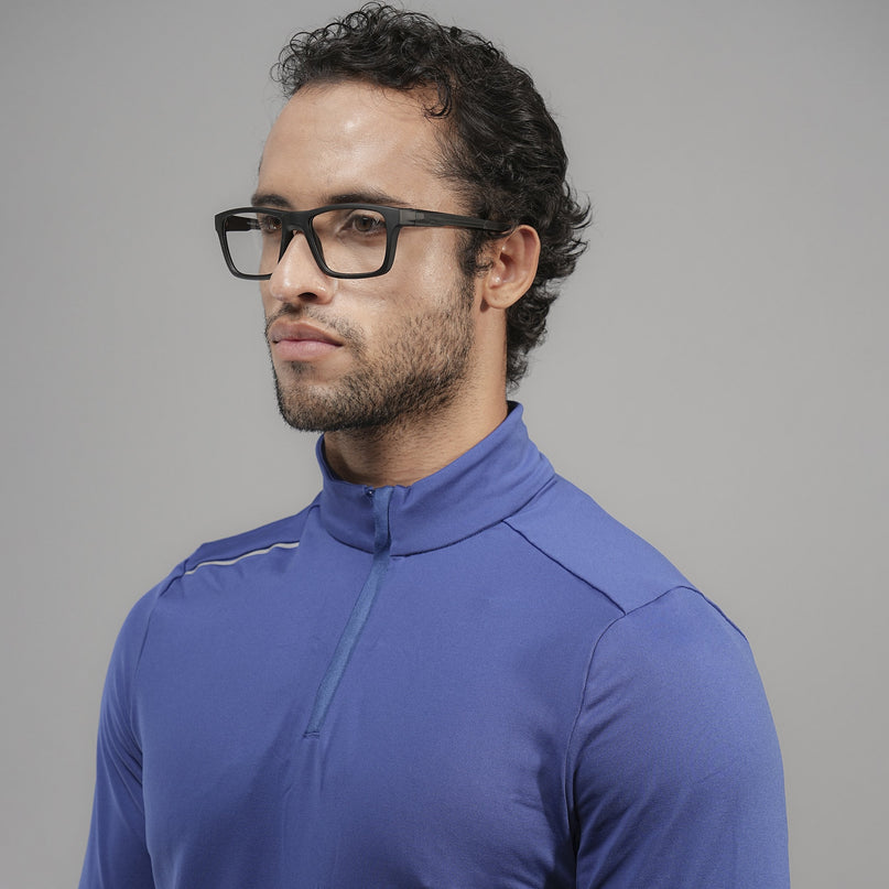 Voyage Active Black Square Eyeglasses for Men & Women - MG5641-C1