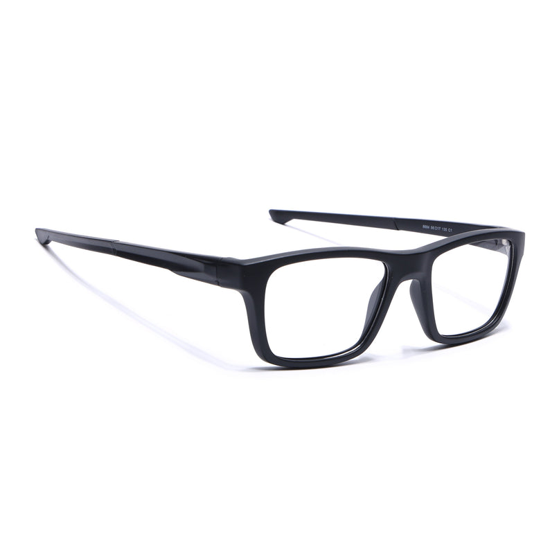 Voyage Active Black Square Eyeglasses for Men & Women - MG5641-C1