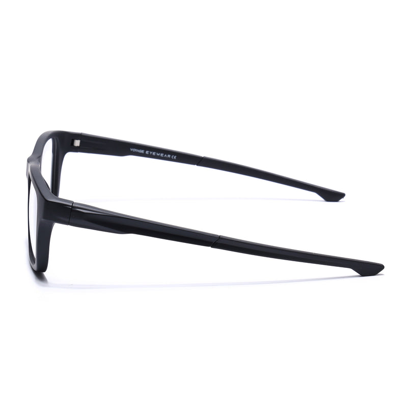 Voyage Active Black Square Eyeglasses for Men & Women - MG5641-C1