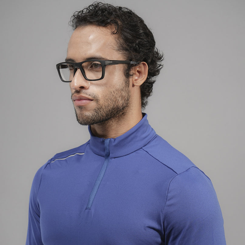 Voyage Active Black Square Eyeglasses for Men & Women - MG5642-C2