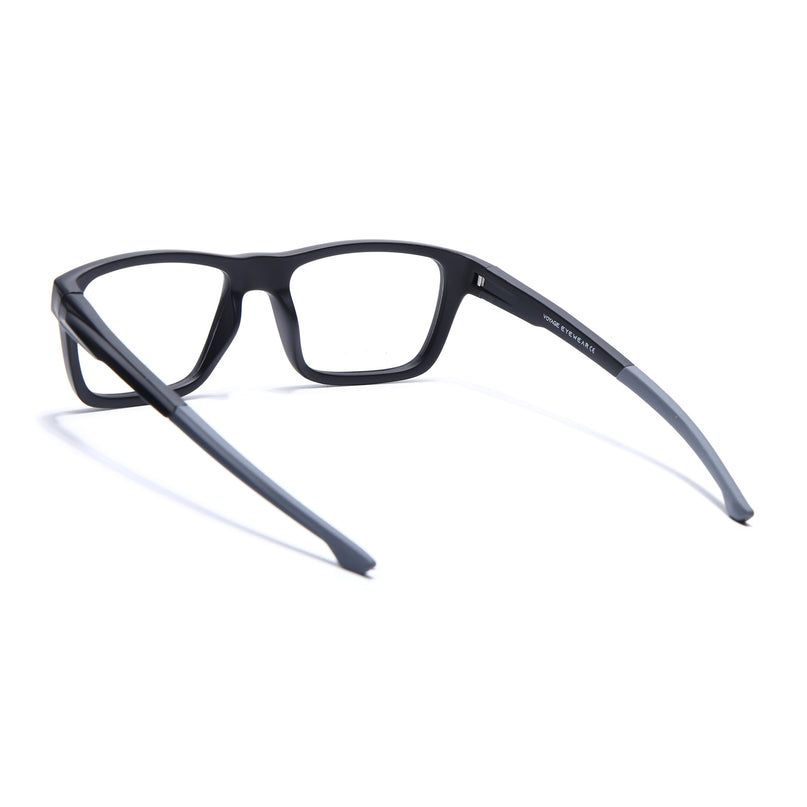 Voyage Active Black Square Eyeglasses for Men & Women - MG5642-C2