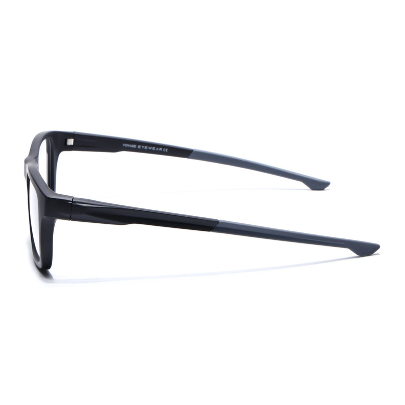 Voyage Active Black Square Eyeglasses for Men & Women - MG5642-C2
