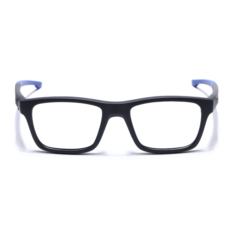 Voyage Active Black Square Eyeglasses for Men & Women - MG5643-C3