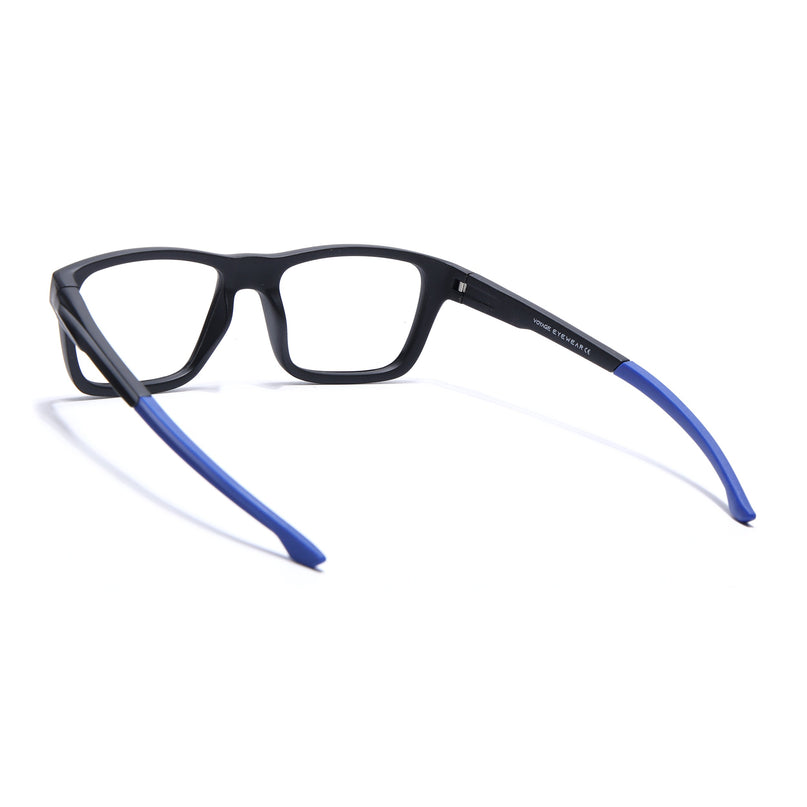 Voyage Active Black Square Eyeglasses for Men & Women - MG5643-C3