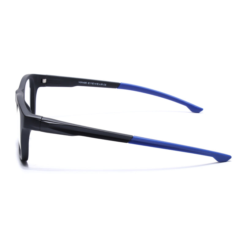 Voyage Active Black Square Eyeglasses for Men & Women - MG5643-C3