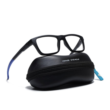 Voyage Active Black Square Eyeglasses for Men & Women - MG5643-C3