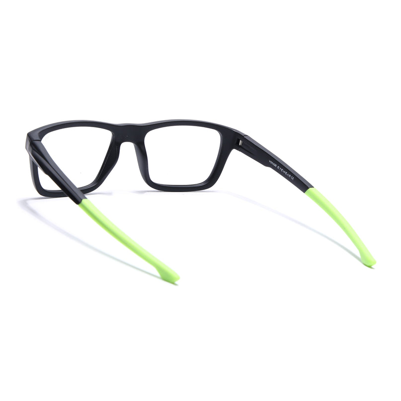 Voyage Active Black Square Eyeglasses for Men & Women - MG5644-C4