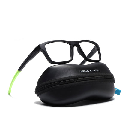 Voyage Active Black Square Eyeglasses for Men & Women - MG5644-C4