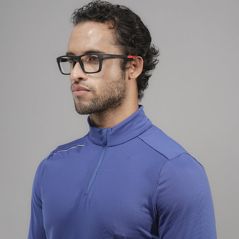 Voyage Active Black Square Eyeglasses for Men & Women - MG5645-C5