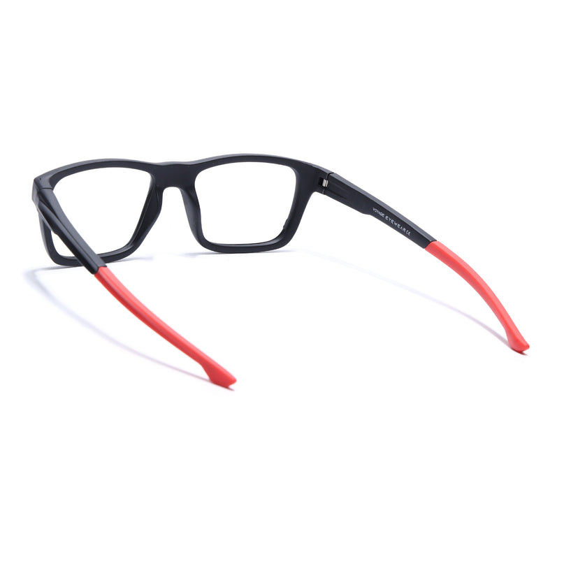 Voyage Active Black Square Eyeglasses for Men & Women - MG5645-C5