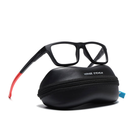 Voyage Active Black Square Eyeglasses for Men & Women - MG5645-C5