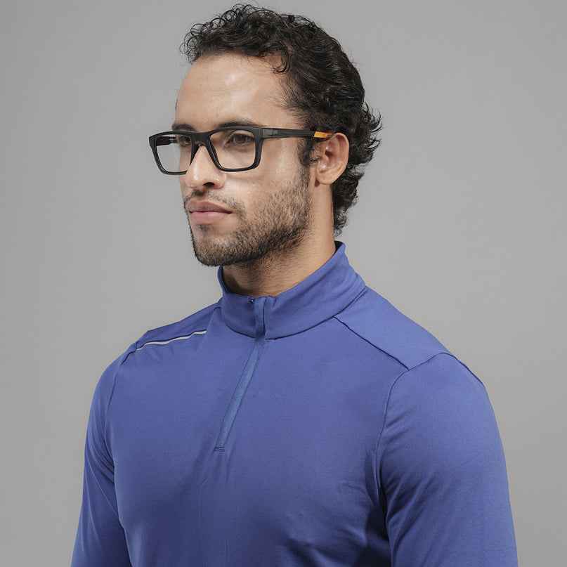 Voyage Active Black Square Eyeglasses for Men & Women - MG5646-C6