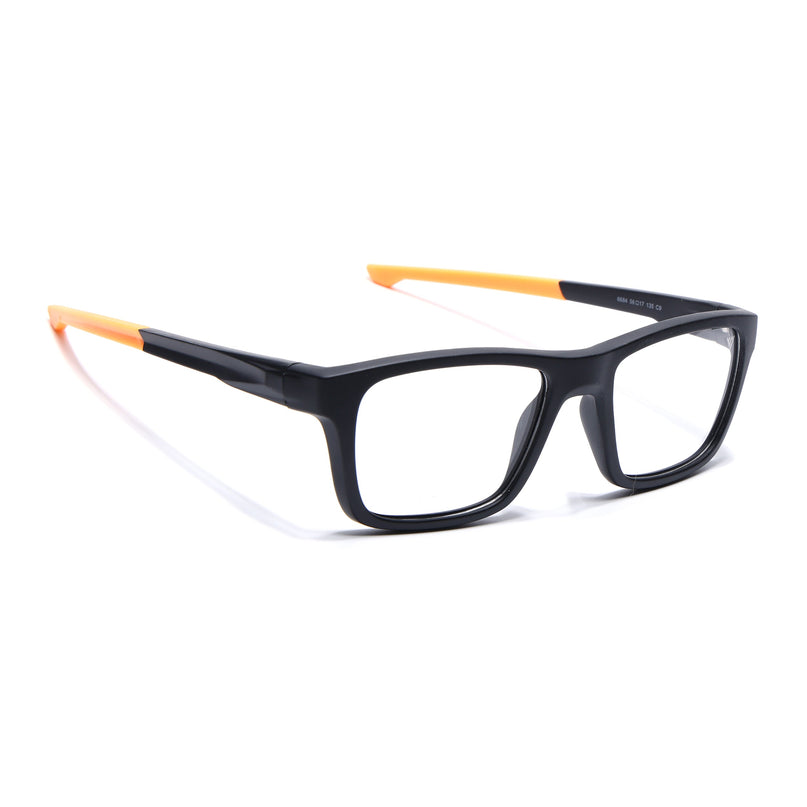 Voyage Active Black Square Eyeglasses for Men & Women - MG5646-C6