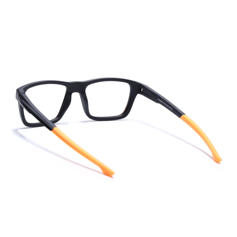 Voyage Active Black Square Eyeglasses for Men & Women - MG5646-C6