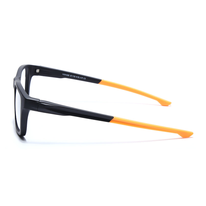 Voyage Active Black Square Eyeglasses for Men & Women - MG5646-C6