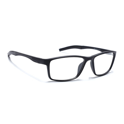Voyage Active Black Rectangle Eyeglasses for Men & Women - MG5647-C1
