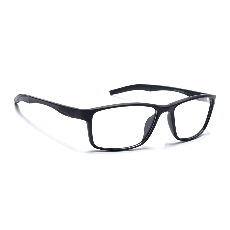 Voyage Active Black Rectangle Eyeglasses for Men & Women - MG5647-C1
