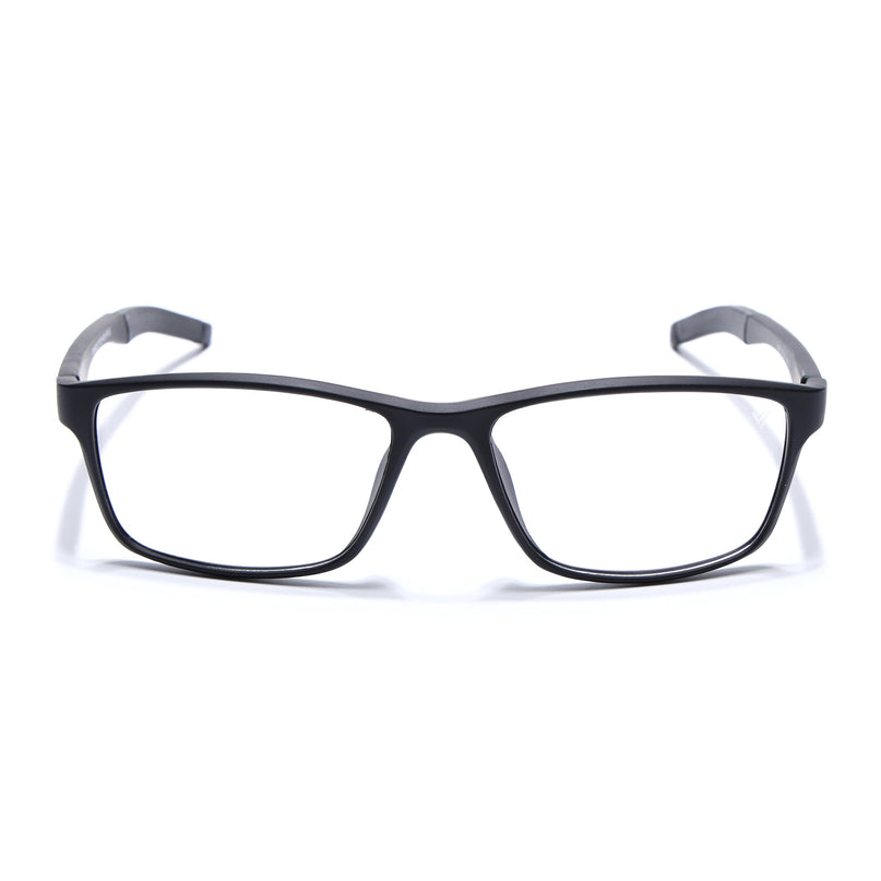 Voyage Active Black Rectangle Eyeglasses for Men & Women - MG5647-C1