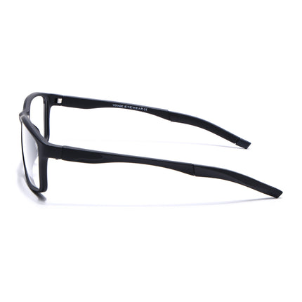 Voyage Active Black Rectangle Eyeglasses for Men & Women - MG5647-C1