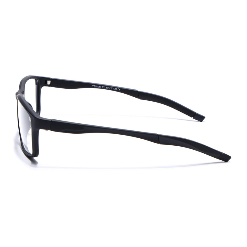 Voyage Active Black Rectangle Eyeglasses for Men & Women - MG5647-C1