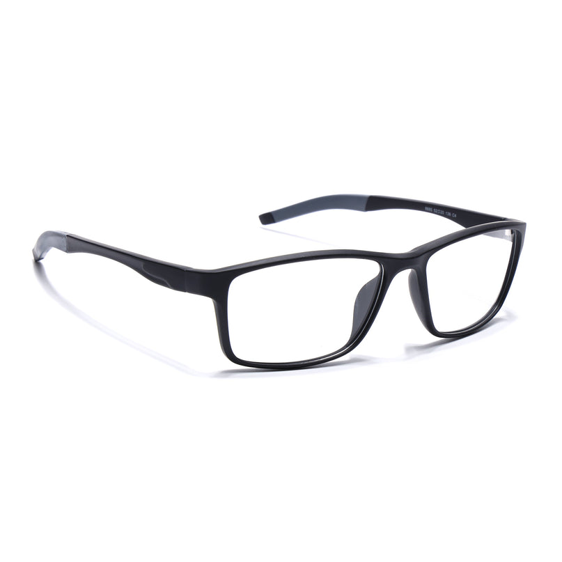 Voyage Active Black Rectangle Eyeglasses for Men & Women - MG5648-C2