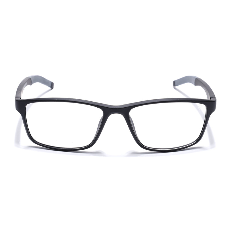 Voyage Active Black Rectangle Eyeglasses for Men & Women - MG5648-C2