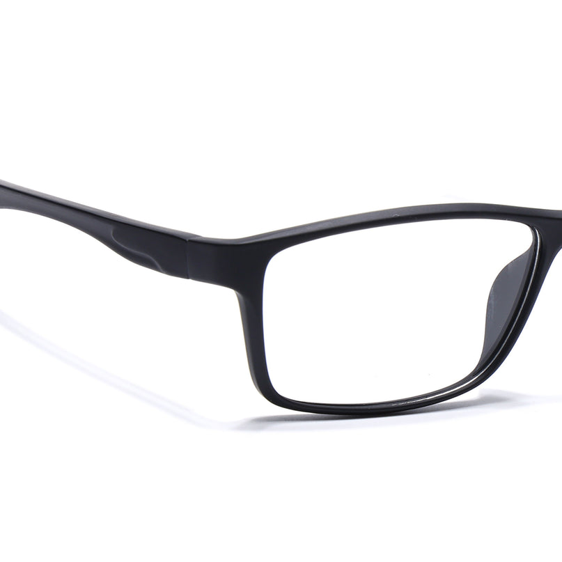 Voyage Active Black Rectangle Eyeglasses for Men & Women - MG5648-C2
