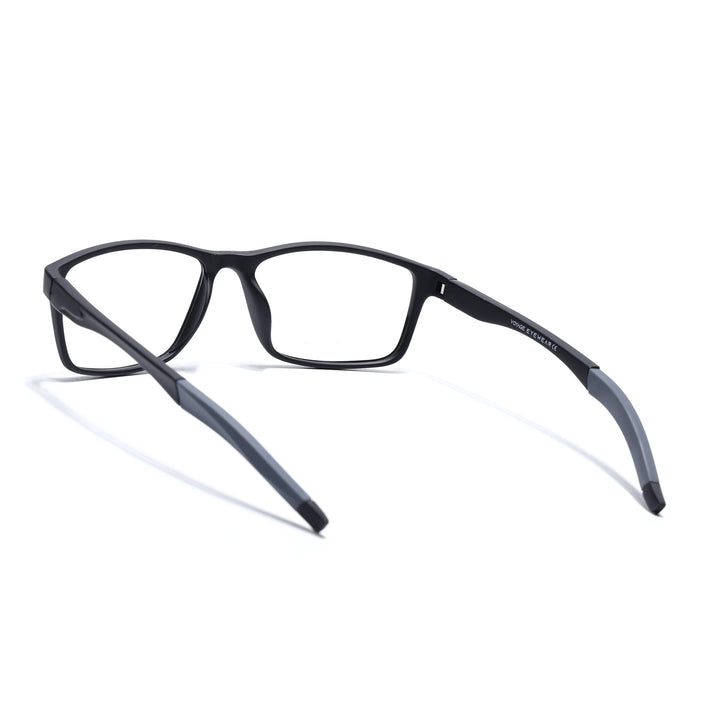 Voyage Active Black Rectangle Eyeglasses for Men & Women - MG5648-C2