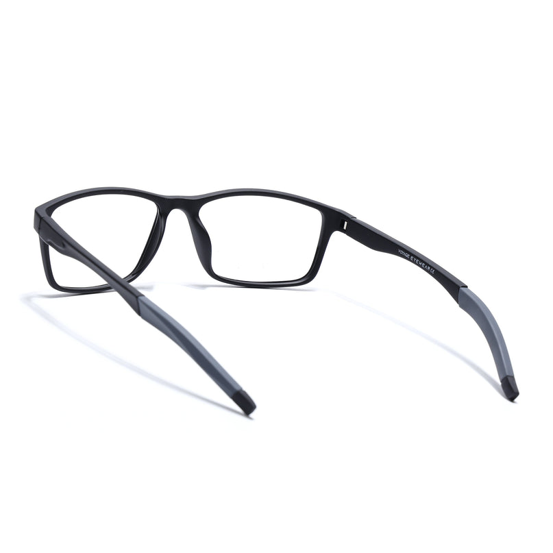 Voyage Active Black Rectangle Eyeglasses for Men & Women - MG5648-C2