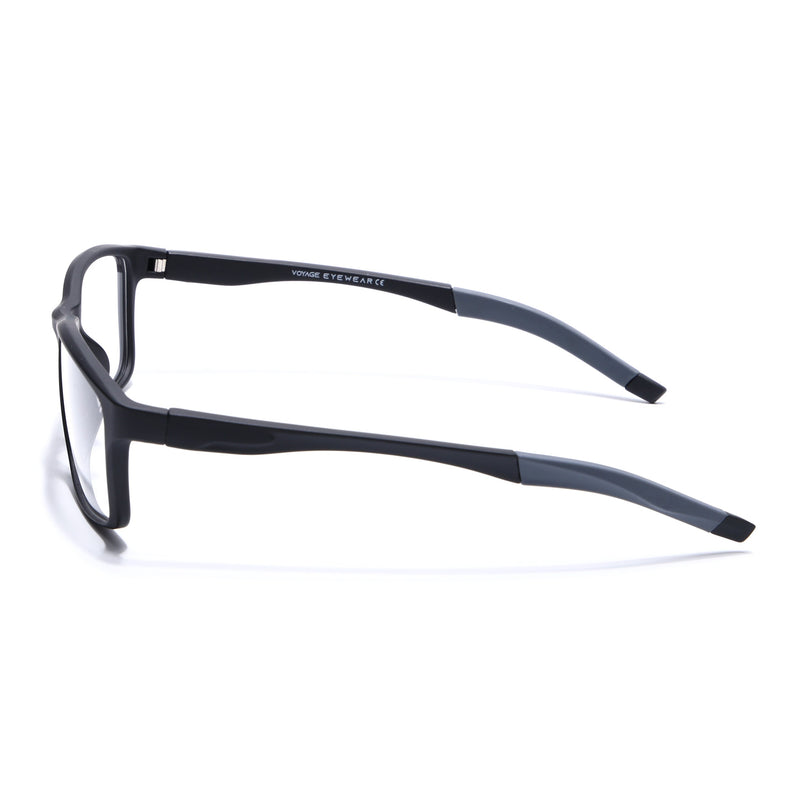 Voyage Active Black Rectangle Eyeglasses for Men & Women - MG5648-C2